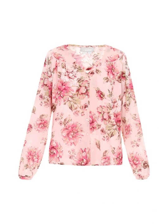 Foto van product Usha Blouse kaki / pink / rosa