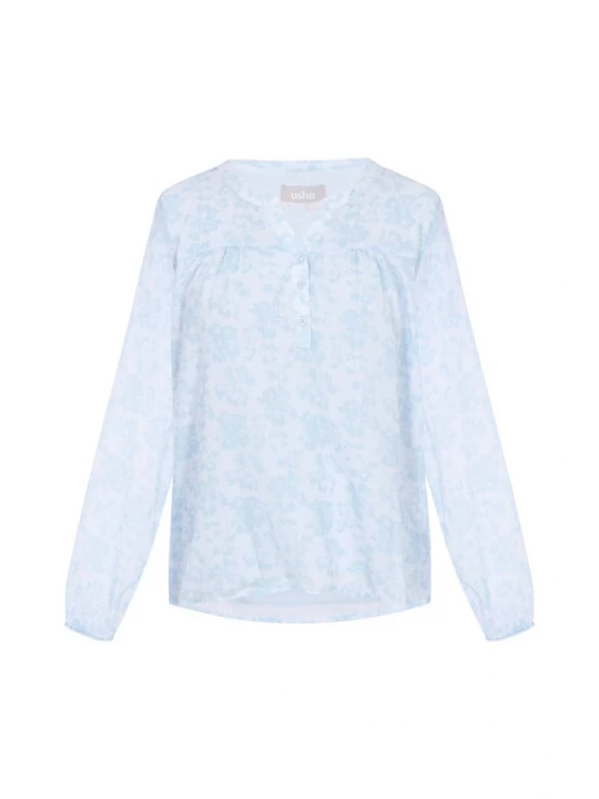 Foto van product Usha Blouse lichtblauw / wit