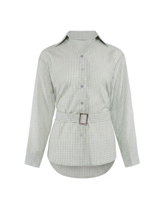 Foto van product Usha Blouse mintgroen / wit