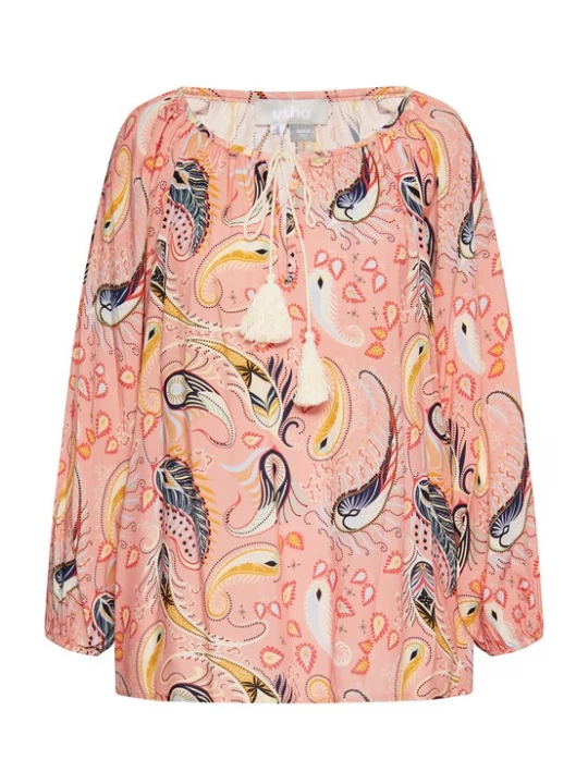Foto van product Usha Blouse navy / curry / rosa / lichtrood