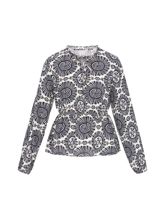 Foto van product Usha Blouse navy / wit