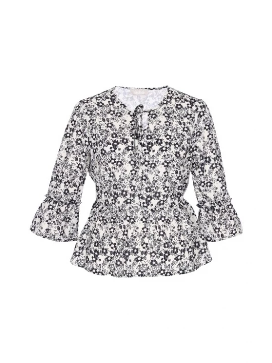 Foto van product Usha Blouse zwart / wit