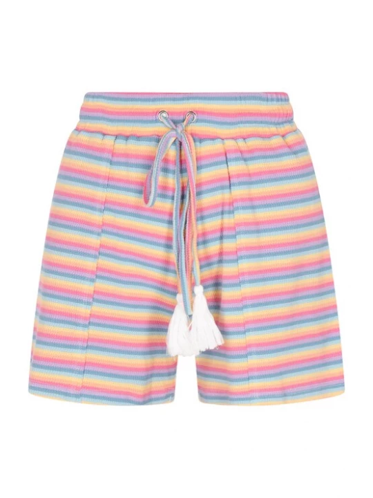 Foto van product usha BLUE LABEL Broek lichtblauw / geel / lavendel / lichtroze