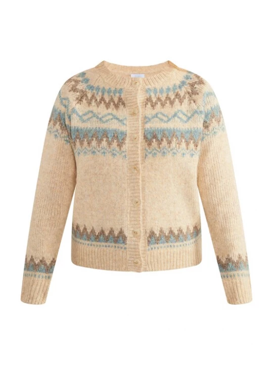 Foto van product usha BLUE LABEL Gebreid vest beige / crème / smoky blue