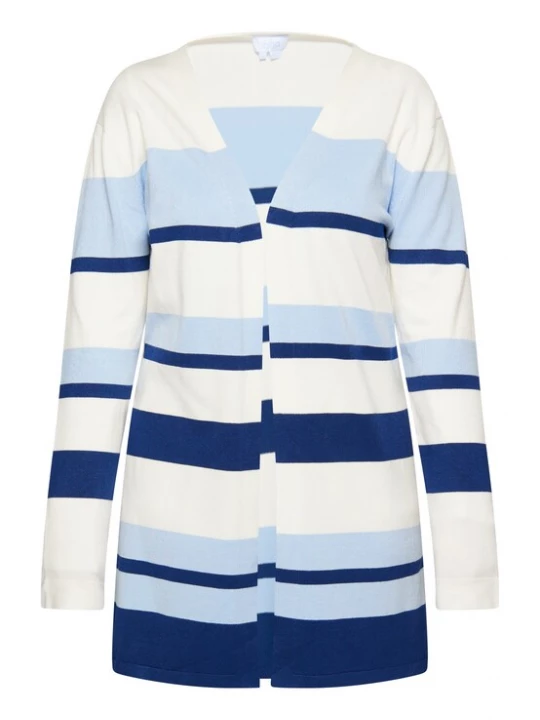 Foto van product usha BLUE LABEL Gebreid vest 'Lynnea' lichtblauw / donkerblauw / wit