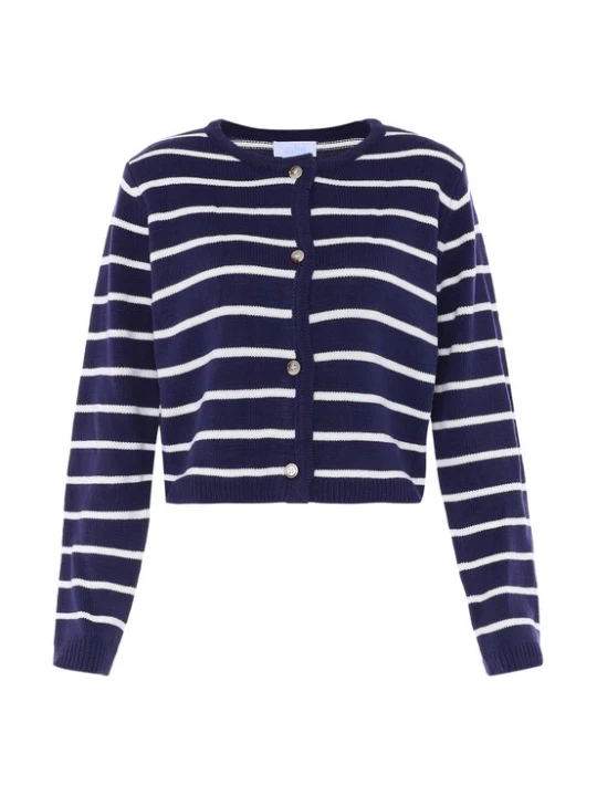 Foto van product usha BLUE LABEL Gebreid vest marine / wit