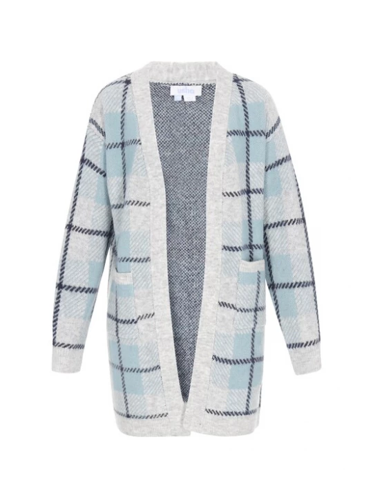 Foto van product usha BLUE LABEL Gebreid vest navy / lichtblauw / lichtgrijs