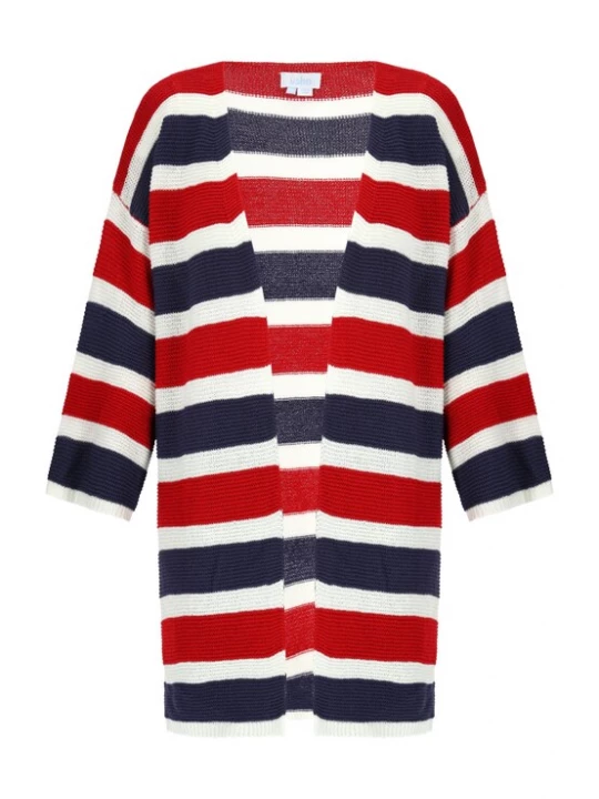 Foto van product usha BLUE LABEL Gebreid vest navy / rood / wit