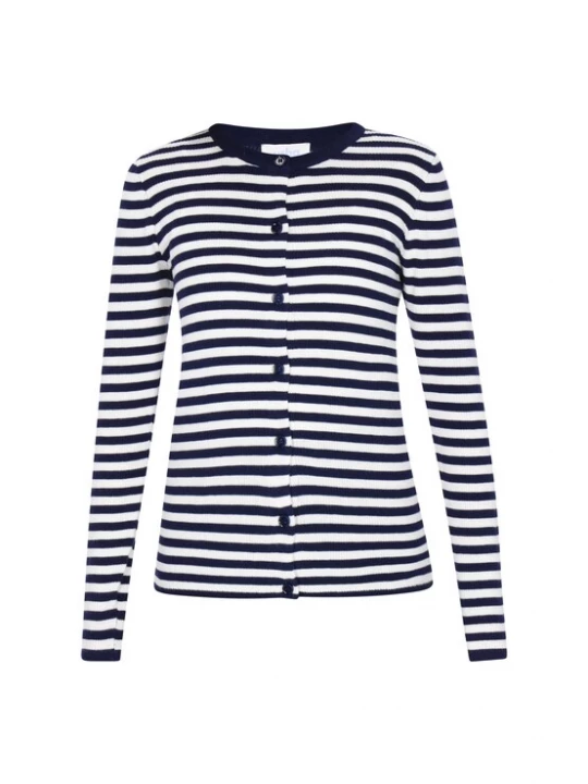 Foto van product usha BLUE LABEL Gebreid vest navy / wit
