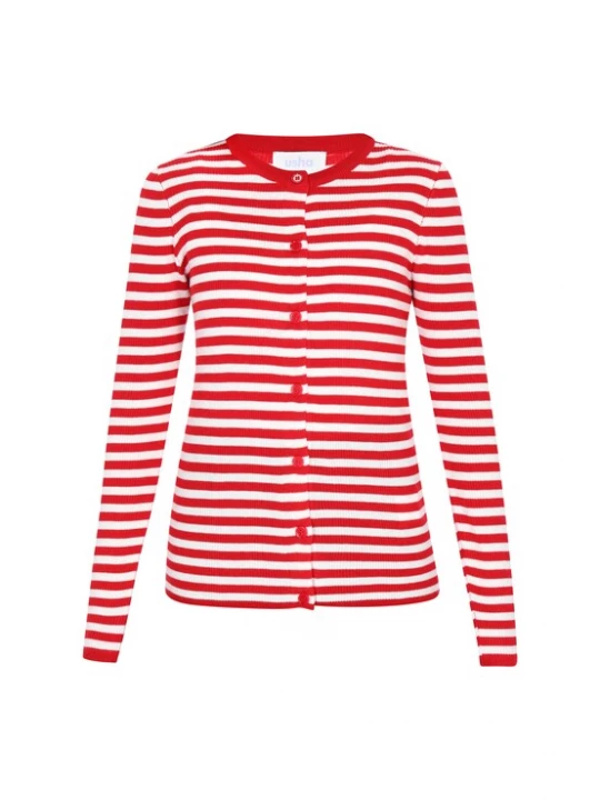 Foto van product usha BLUE LABEL Gebreid vest rood / wit