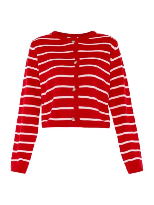 Foto van product usha BLUE LABEL Gebreid vest rood / wit