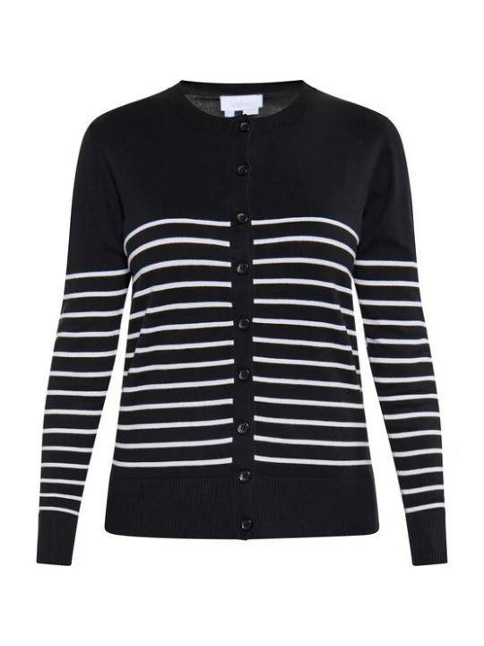 Foto van product usha BLUE LABEL Gebreid vest zwart / wit