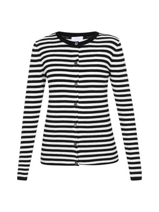 Foto van product usha BLUE LABEL Gebreid vest zwart / wit