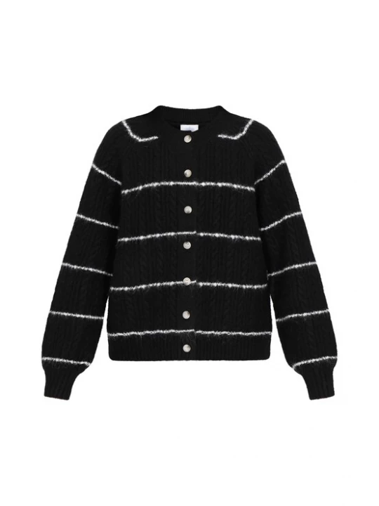 Foto van product usha BLUE LABEL Gebreid vest zwart / wit