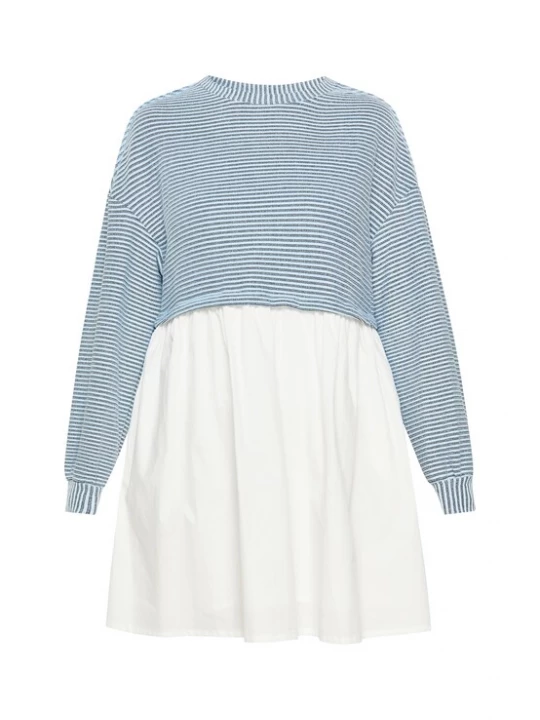 Foto van product usha BLUE LABEL Jurk marine / lichtblauw / wit