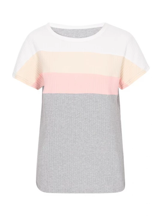 Foto van product SANIKA Shirt 'Fashion Look' lichtgeel / grijs / oudroze / wit