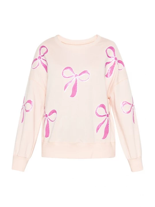 Foto van product usha BLUE LABEL Sweatshirt abrikoos / pink / wit