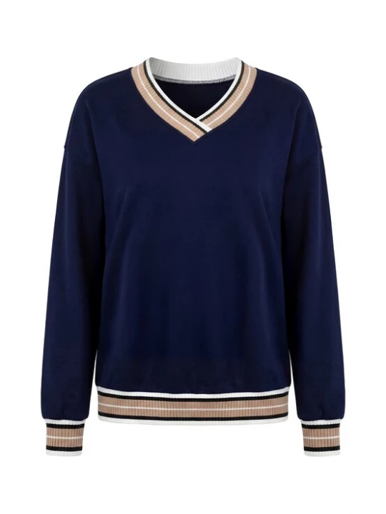 Foto van product usha BLUE LABEL Sweatshirt beige / blauw / wit