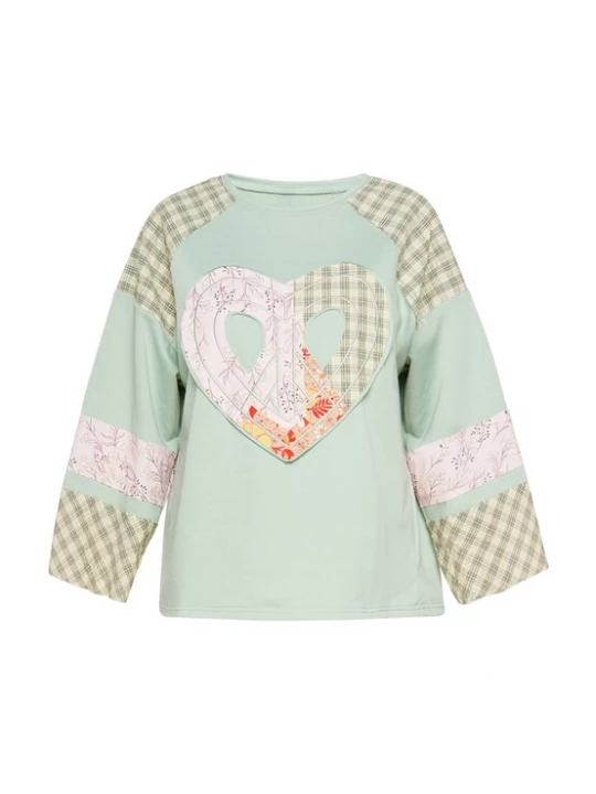 Foto van product usha BLUE LABEL Sweatshirt mintgroen / gemengde kleuren