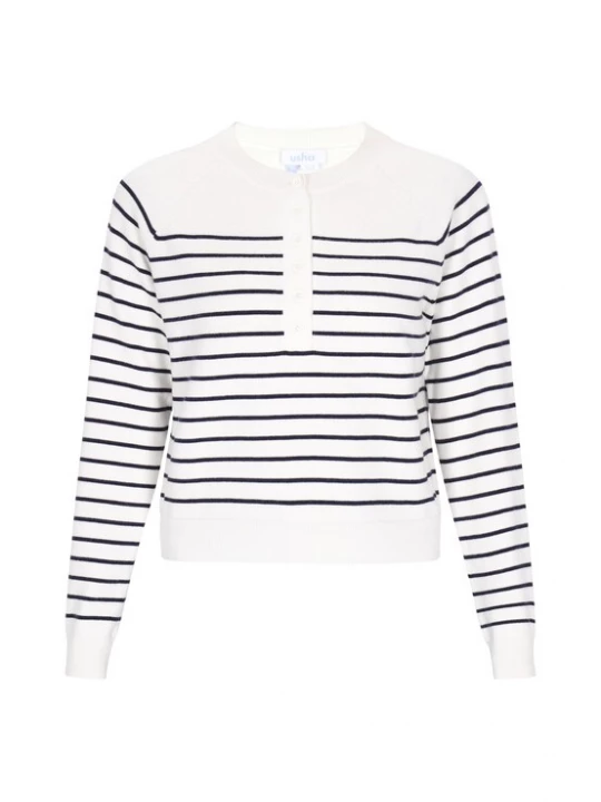Foto van product usha BLUE LABEL Trui donkerblauw / wit