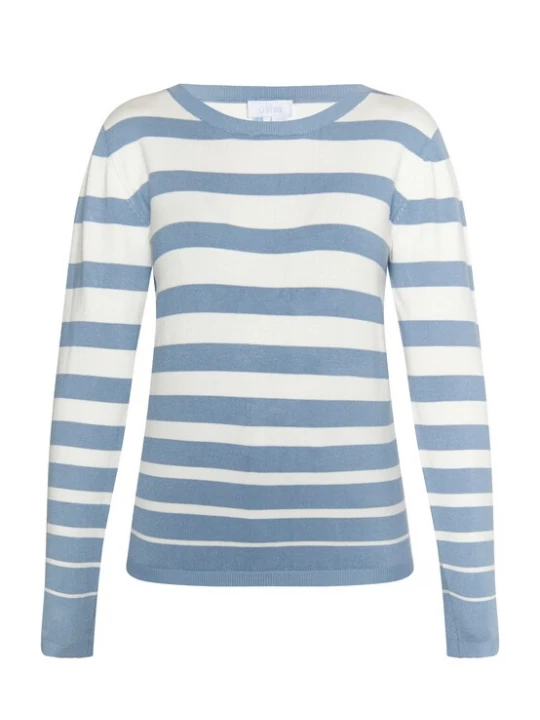 Foto van product usha BLUE LABEL Trui 'Fenia' blauw / wit
