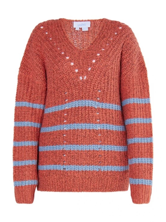 Foto van product usha BLUE LABEL Trui lichtblauw / roestrood