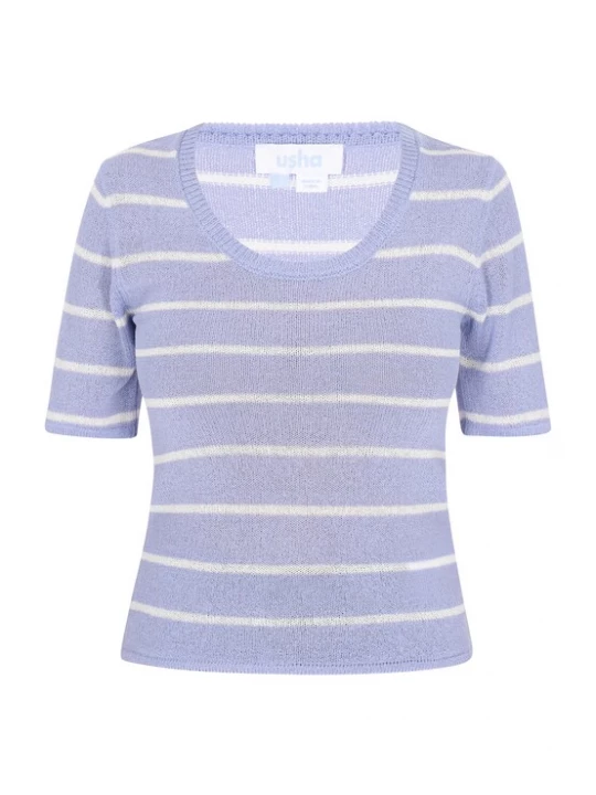 Foto van product usha BLUE LABEL Trui lichtblauw / wit