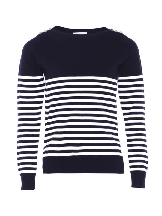 Foto van product usha BLUE LABEL Trui marine / wit