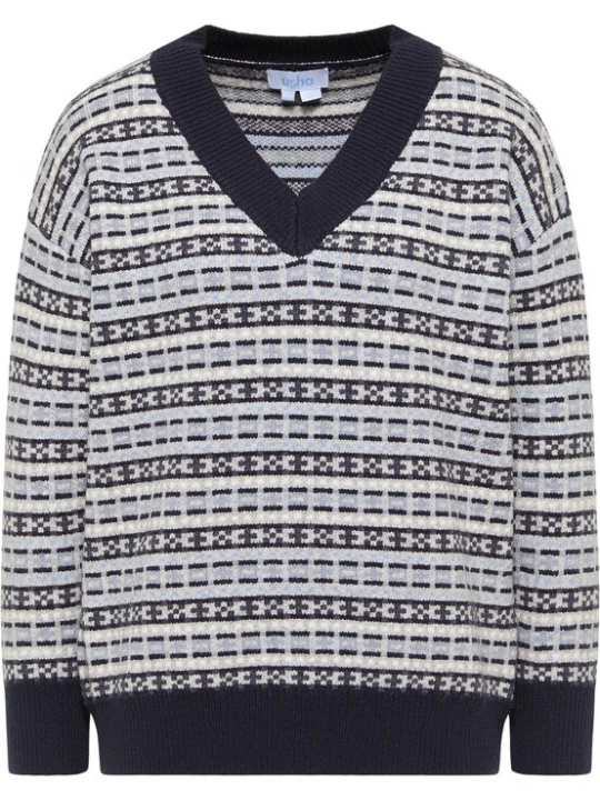 Foto van product usha BLUE LABEL Trui navy / lichtblauw / wit