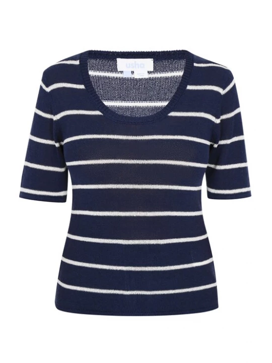 Foto van product usha BLUE LABEL Trui navy / wit