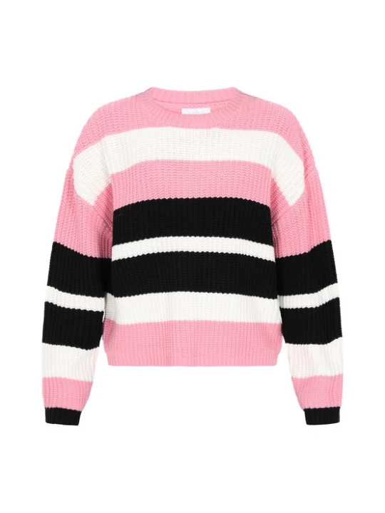 Foto van product usha BLUE LABEL Trui rosa / zwart / wit