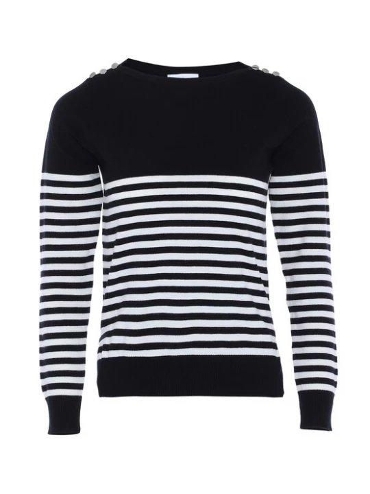 Foto van product usha BLUE LABEL Trui zwart / offwhite