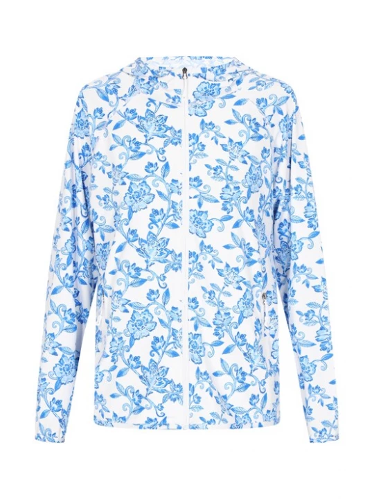 Foto van product usha BLUE LABEL Tussenjas 'Comfortable' blauw / lichtblauw / wit