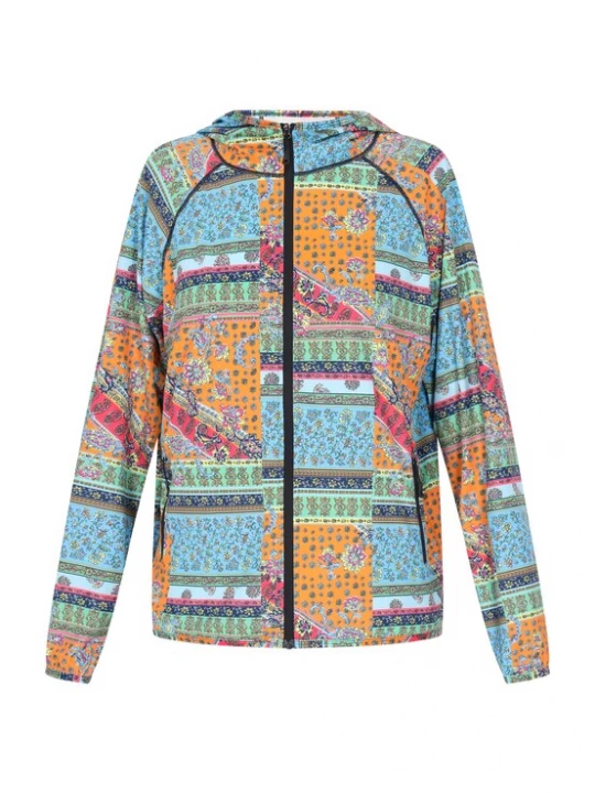 Foto van product usha BLUE LABEL Tussenjas lichtblauw / pasteelgeel / mintgroen / oranje