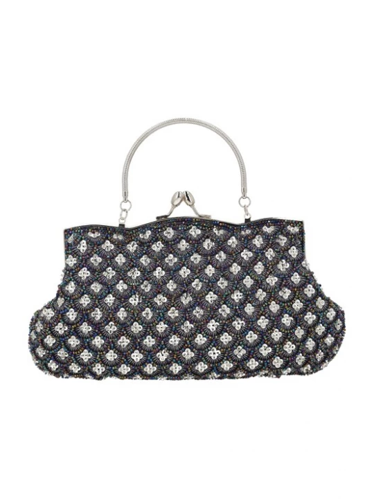 Foto van product Usha Clutch blauw / marine / donkergroen / zilver