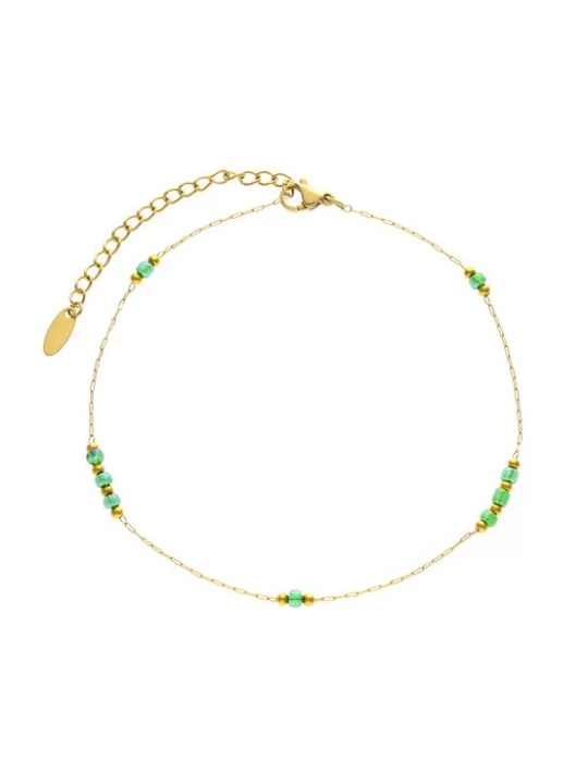 Foto van product usha FESTIVAL Armband goud / grasgroen
