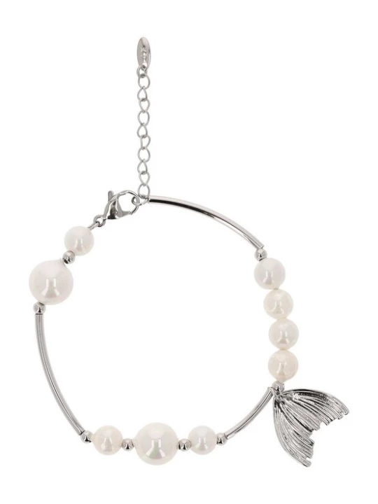 Foto van product usha FESTIVAL Armband zilver / wit