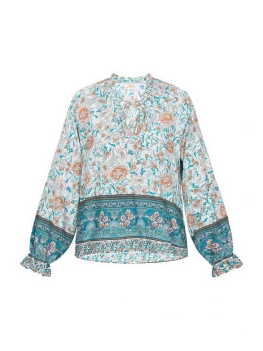 Foto van product usha FESTIVAL Blouse aqua / gemengde kleuren