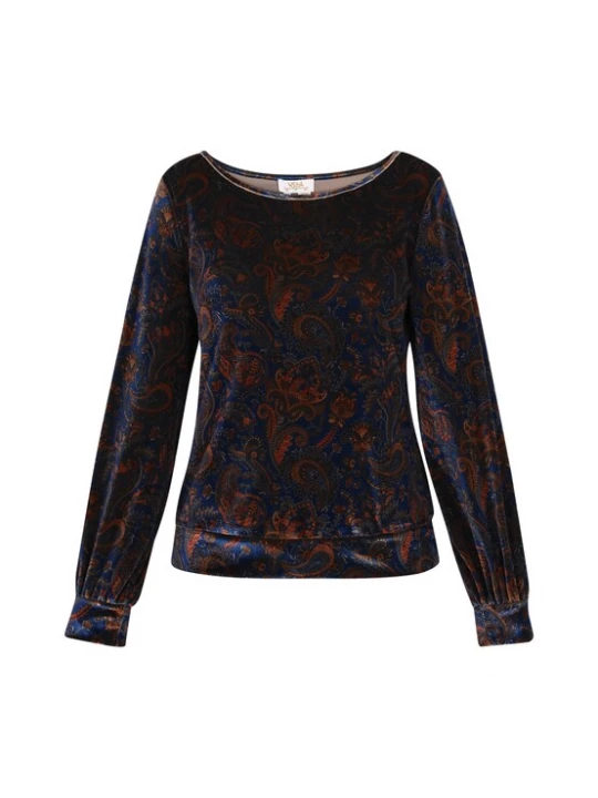 Foto van product usha FESTIVAL Blouse donkerblauw / roestrood