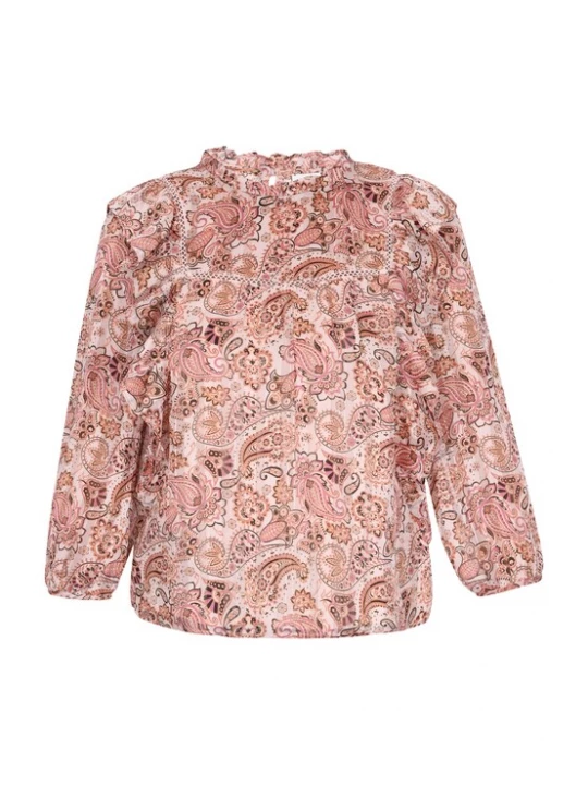 Foto van product usha FESTIVAL Blouse 'Fashion Look' donkerbruin / mauve / rosé