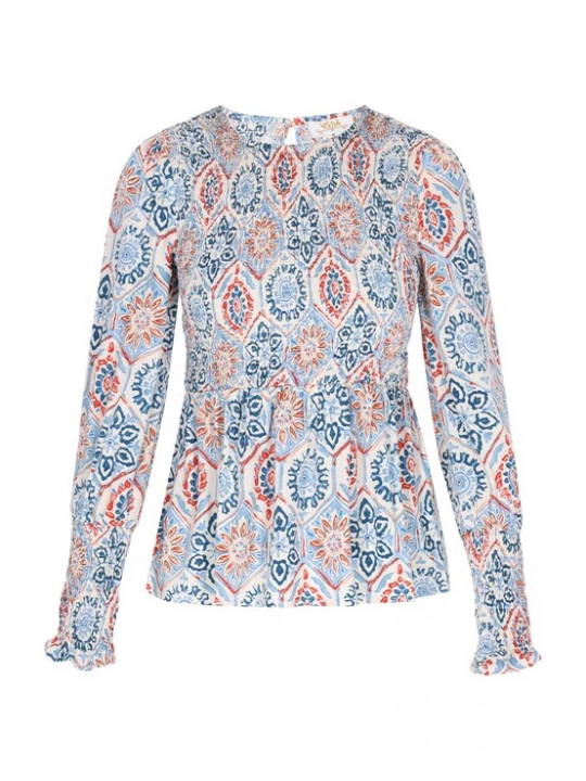 Foto van product usha FESTIVAL Blouse 'Festival' blauw / rood / wit