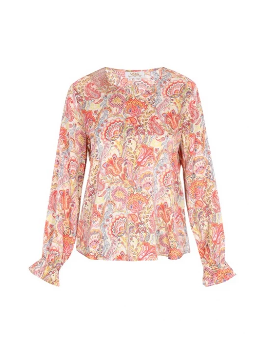Foto van product usha FESTIVAL Blouse 'Festival' geel / pasteloranje / rood / offwhite