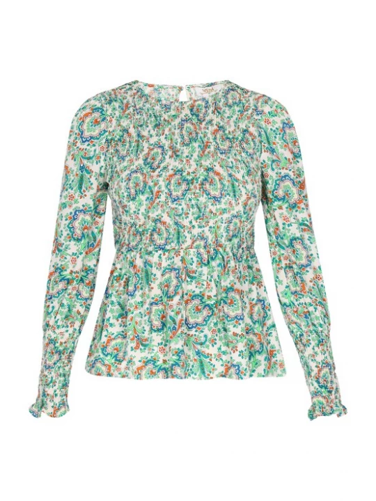 Foto van product usha FESTIVAL Blouse groen / oranje / wit