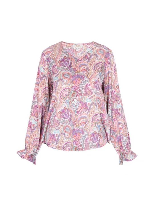 Foto van product usha FESTIVAL Blouse lichtblauw / lila / pasteloranje / wit