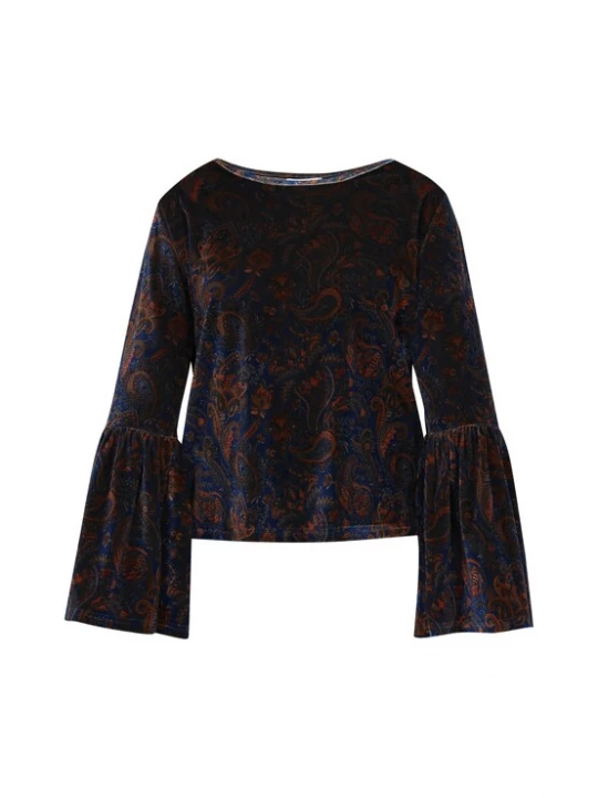 Foto van product usha FESTIVAL Blouse nachtblauw / roestbruin