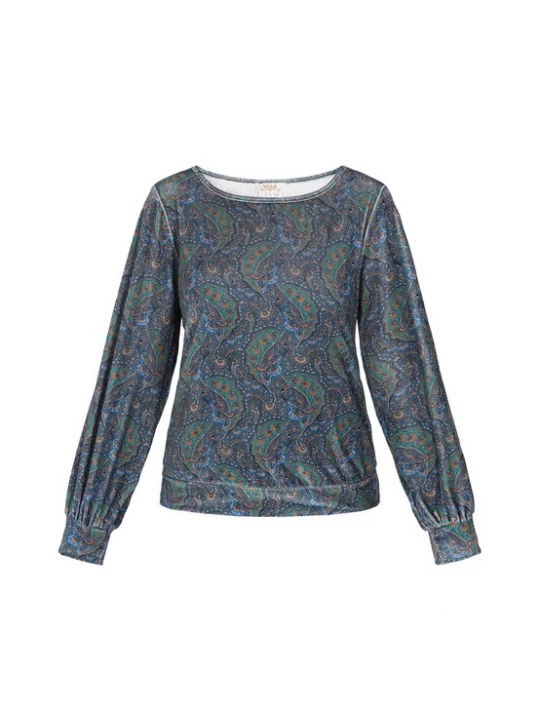 Foto van product usha FESTIVAL Blouse saffier / cyaan blauw / lichtblauw / pueblo