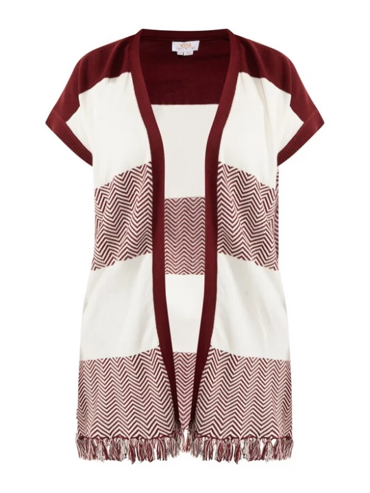 Foto van product usha FESTIVAL Bodywarmer bordeaux / wit