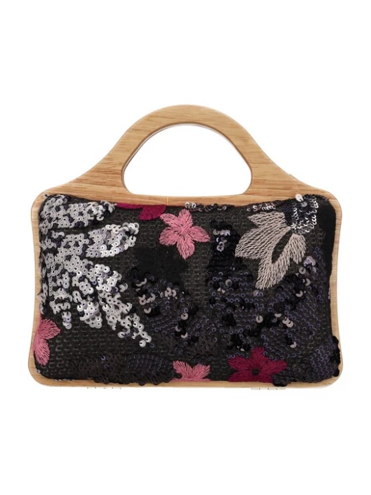 Foto van product Gaya Clutch rosa / zwart / zilver