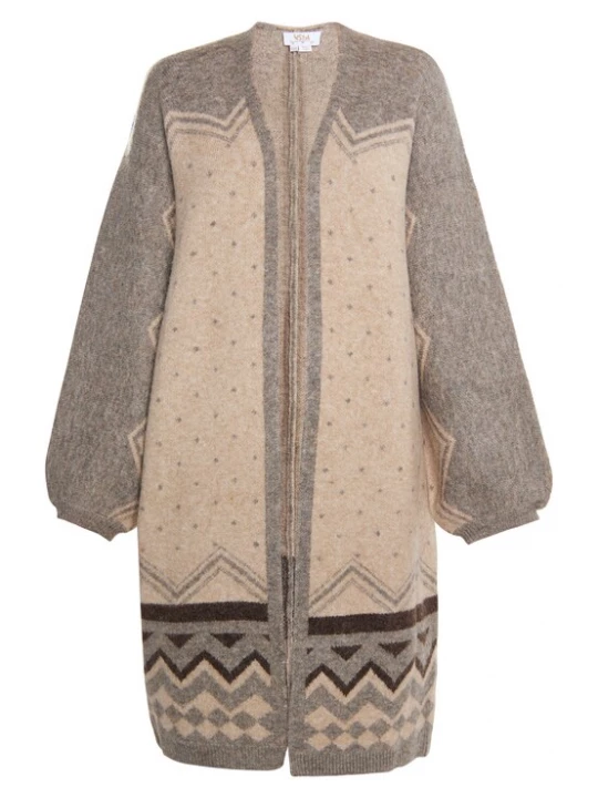Foto van product usha FESTIVAL Gebreid vest beige / beige gemêleerd / zwart
