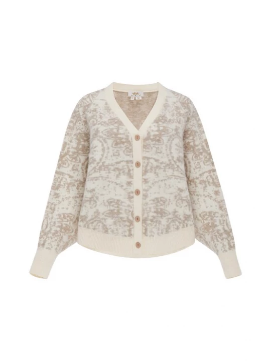 Foto van product usha FESTIVAL Gebreid vest brokaat / wit